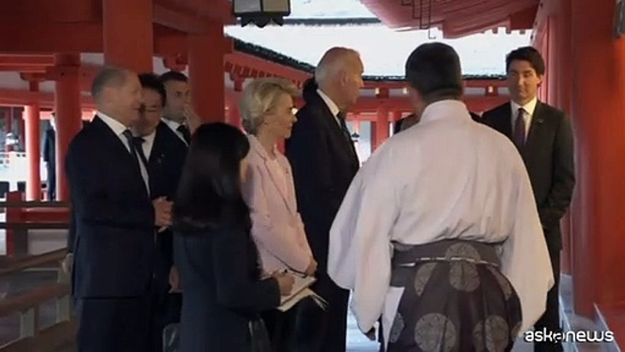 I leader del G7 al santuario di Itsukushima sull'isola Miyajima