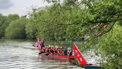 Dragon Boat Races 2023 at Goldsworth Park Lake for Woking & Sam Beare Hospice