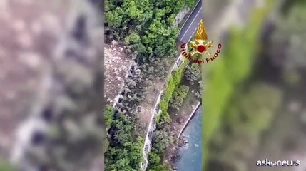 Crollata per una frana la volta di una galleria  nel lecchese