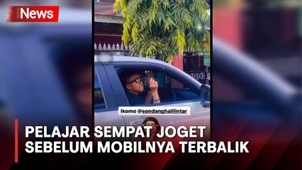 Mobil Baru Dibeli Tabrak Pohon dan Terbalik saat Dikemudikan Pelajar SMP di Pinrang