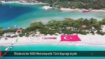 Ölüdeniz'de 1000 Metrekarelik Türk Bayrağı Açıldı