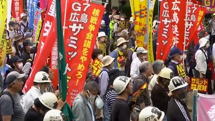 Japanese activists protest against G7 leaders’ summit in Hiroshima