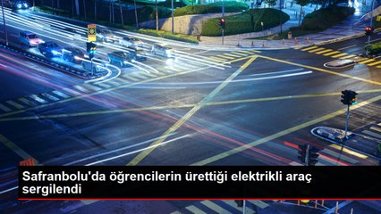 Safranbolu'da öğrencilerin ürettiği elektrikli araç sergilendi