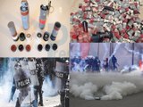Composition des grenades lacrymogènes de couleur rouge-grise-blanches utilisées au Sénégal