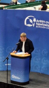 Stewart Wilson, UUP council candidate, makes perhaps the shortest acceptanec speech ever