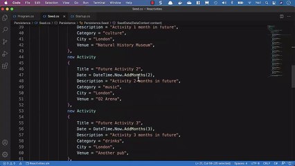 Walking Skeleton Part 1 - API - Seeding data to the Database