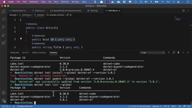 Walking Skeleton Part 1 - API - Creating an Entity Framework code first migration