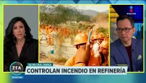 Controlan incendio en la refinería de Salinas Cruz de Pemex