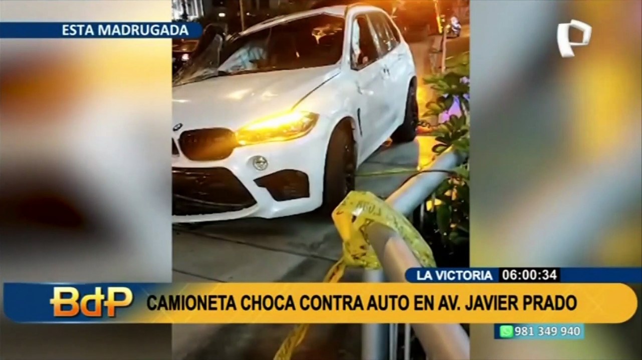 La Victoria: Camioneta choca aparatosamente contra auto en la avenida Javier Prado