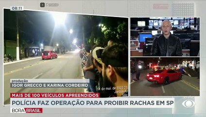 Mais de 100 carros são apreendidos em megaoperação contra rachas na Zona Sul de SP 19/05/2023 17:05:46