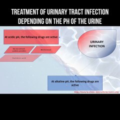 Treatment of urinary tract infection in dependence on the pH of the urine