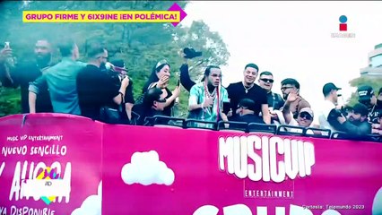 ¡Rapero 6ix9ine se avienta del camión durante fiesta con Grupo Firme!