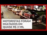 Em megaoperação contra rachas, polícia apreende 119 veículos em bairro nobre de SP