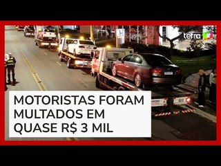 Em megaoperação contra rachas, polícia apreende 119 veículos em bairro nobre de SP