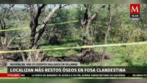 En Michoacán, encuentran restos óseos de una persona en fosa clandestina