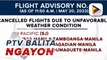 Ilang flights sa NAIA, kanselado dahil sa masamang panahon