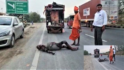 700 Km की दूरी तय कर मथुरा पहुंचे लोटन बाबा, अगले 6 महीनों में पहुंचेंगे मां वैष्णो धाम