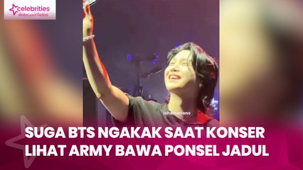 Suga BTS Ngakak saat Konser, Lihat ARMY Bawa Ponsel Jadul