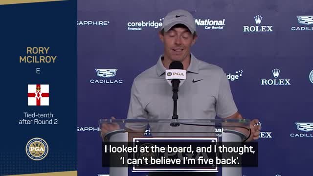 McIlroy surprised to be in PGA Championship contention