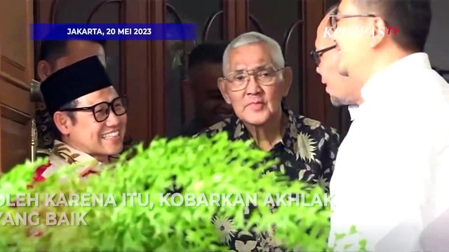 Mantan Wapres Try Sutrisno Beri Pesan ke Cak Imin: Kobarkan Akhlak yang Baik!