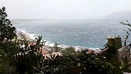 Bufera di vento a Messina e mareggiate