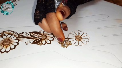 Mehndi class 17 | Sunflower mehndi design | Mehndi | Mehndi tutorial | easy mehndi course