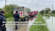 Maltempo oggi, elicottero caduto a Belricetto di Lugo (Ravenna): 4 feriti