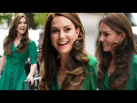 New! Princess Kate Dazzles In A Green Suzannah London Dress And £11 Accessorize Earrings