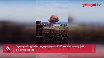 F-18 savaş jeti çakıldı! Dehşet anları kamerada