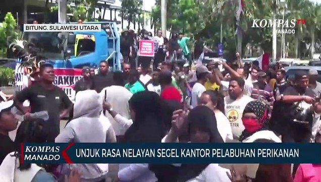 Dianggap Merugikan, Nelayan Segel Kantor Pelabuhan Perikanan Bitung