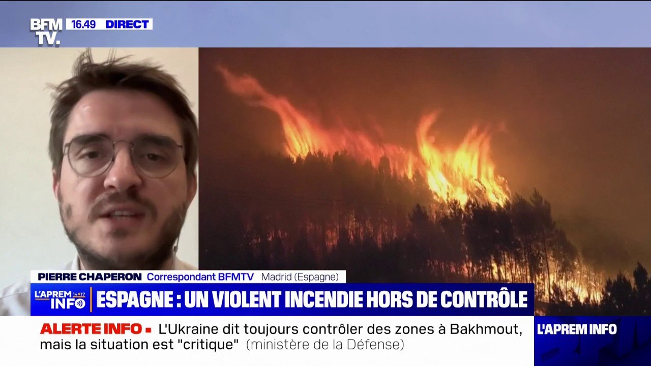 Espagne: au moins 8.500 hectares brûlés dans un violent incendie en cours dans l'ouest du pays