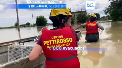 La alerta roja se mantiene en la región italiana de Emilia-Romaña mientras continúan los rescates