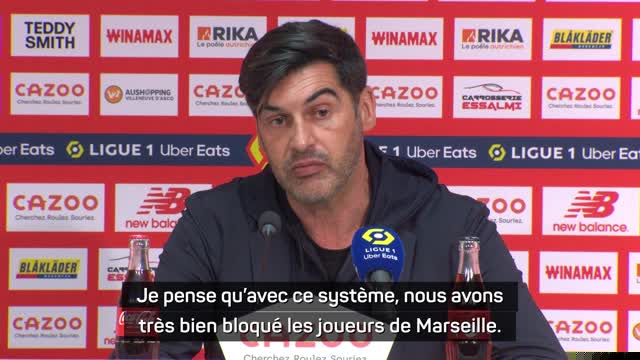 36e j. - Fonseca : "Nous avons très bien bloqué les joueurs de Marseille"