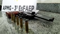 Polícia Militar apreende revólver e munições no Riviera