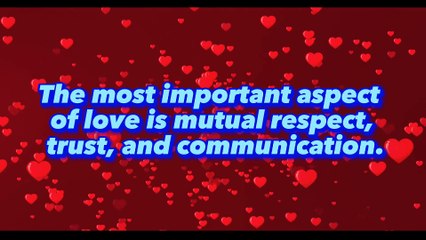 What is the most important aspect of love?