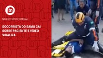 Socorrista do Samu cai sobre paciente durante atendimento
