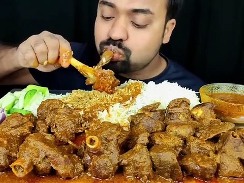 Mukbang spicy curry lamb 2kg, briyani, cucumber