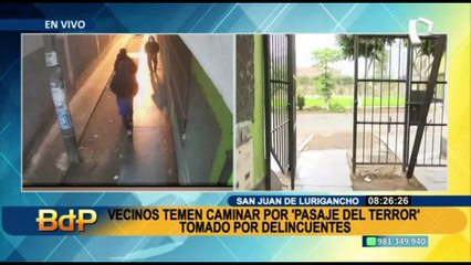 Vecinos temen caminar por “Pasaje del Terror” tomado por delincuentes en SJL