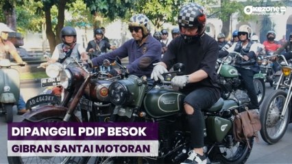 Sebelum Dipanggil PDIP Besok, Gibran Santai Motoran Keliling Solo