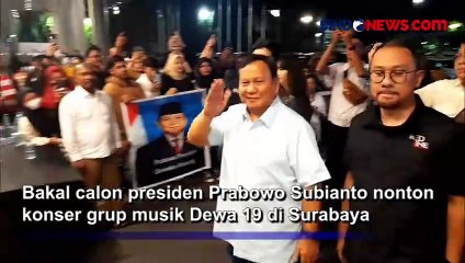 Di Sela Safari Politik di Surabaya, Prabowo Nonton Konser Dewa 19 Bareng Al Ghazali
