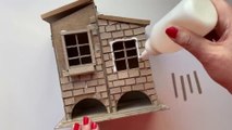 DIY Beautiful miniature cardboard house   for tea bags