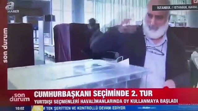 Oy kullanan seçmen Arapça konuşunca... A Haber muhabirinin zor anları!