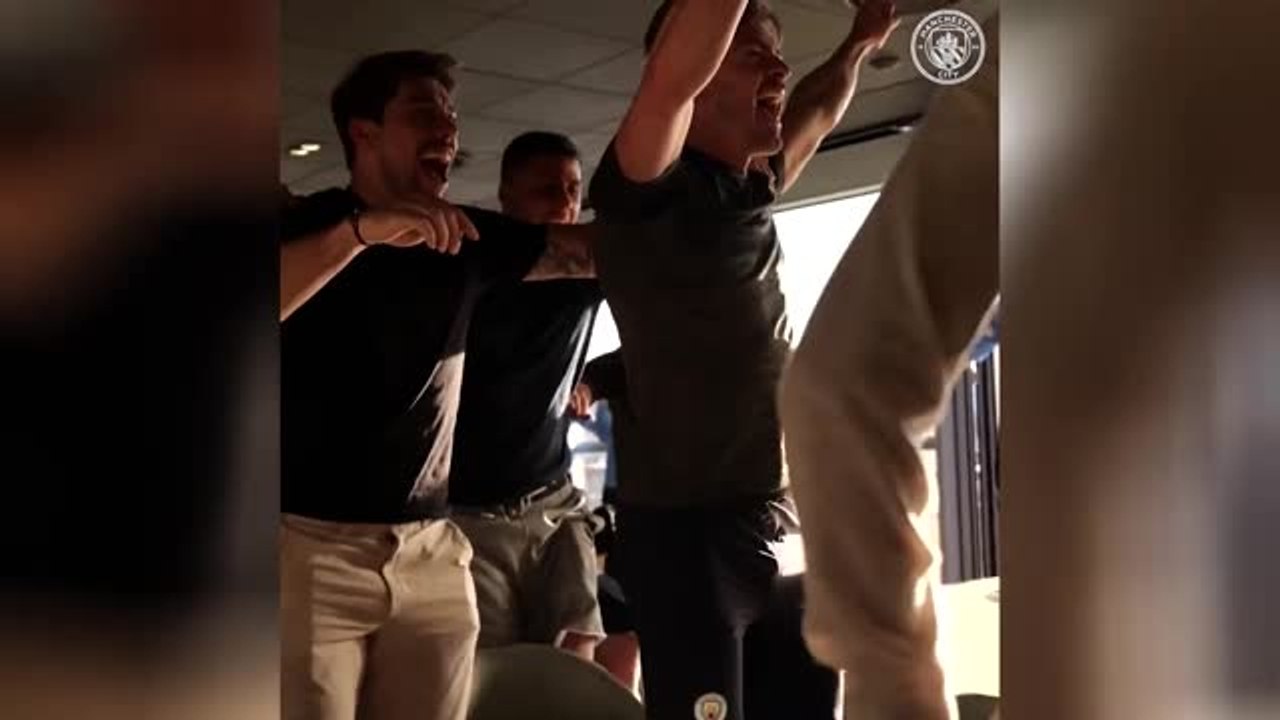 Der Moment als City im Teamhotel Meister wurde