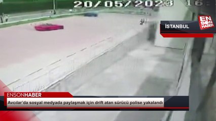 Avcılar’da sosyal medyada paylaşmak için drift atan sürücü polise yakalandı
