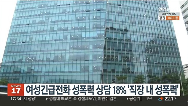 여성긴급전화 성폭력 상담 18% '직장내 성폭력'