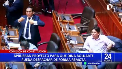 Comisión de Constitución aprueba dictamen que permite a Dina Boluarte despachar de forma remota