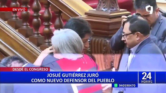 Josué Gutiérrez juró como nuevo Defensor del Pueblo en sede del Congreso