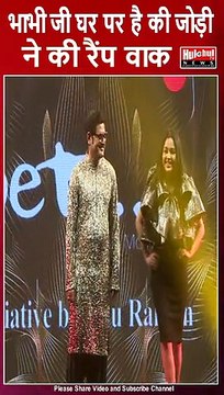 Bhabi Ji Ghar Par Hai fame Shubhangi Atre & Rohitashv Gour Ramp Walk at Fashion Show in Mumbai