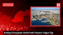 Antalya Konyaaltı Sahili'nde Pazara Yoğun İlgi