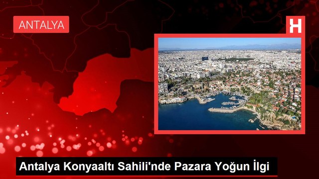 Antalya Konyaaltı Sahili'nde Pazara Yoğun İlgi